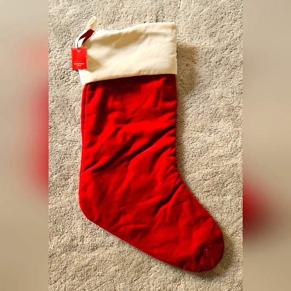 *NEW* Pottery Barn Red Velvet Stocking - Picture 1 of 3